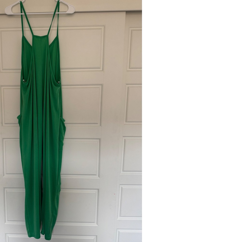 Ces Femme sz L Womens Modal Green Slouchy Jumpsuit Romper Laggen Boho Festival - Picture 3 of 7
